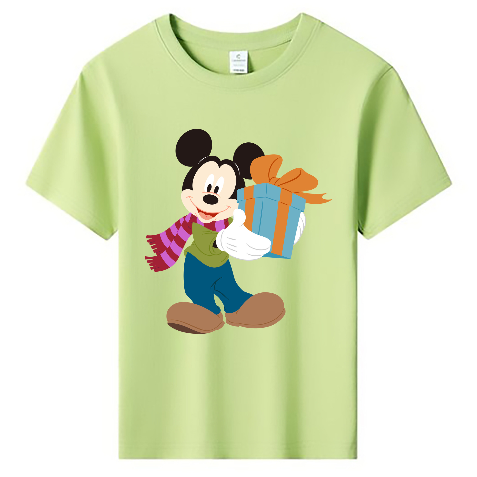 ミッキーマウス Mickey Mouse 綿100％キッズTシャツ（フロントプリント）